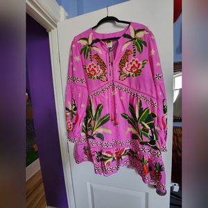 Farm Rio Leopard Forest Mini Dress